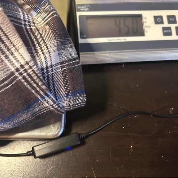 WindRiver Mens‎ plaid medium weight flannel Pearl snap 2XLT blue brown white - Picture 7 of 12